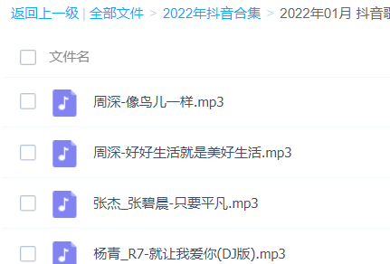 「2022年抖音合集」歌曲大全-音乐合集百度网盘资源下载