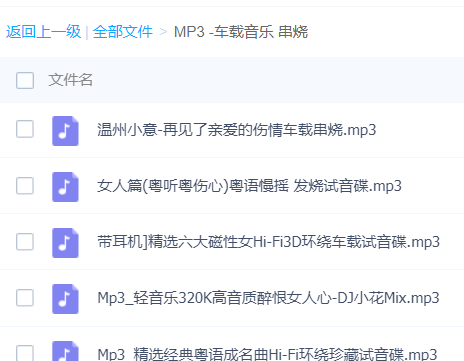 「车载音乐串烧合集」歌曲大全-音乐合集百度网盘资源下载